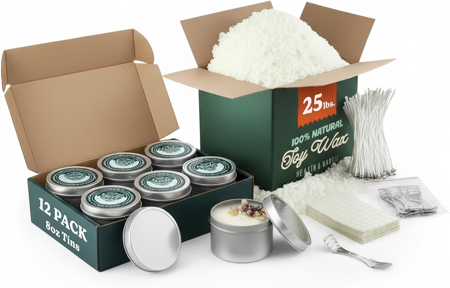 Candle Making Supplies Jars - 25 фунтов. Соевый воск для свечей