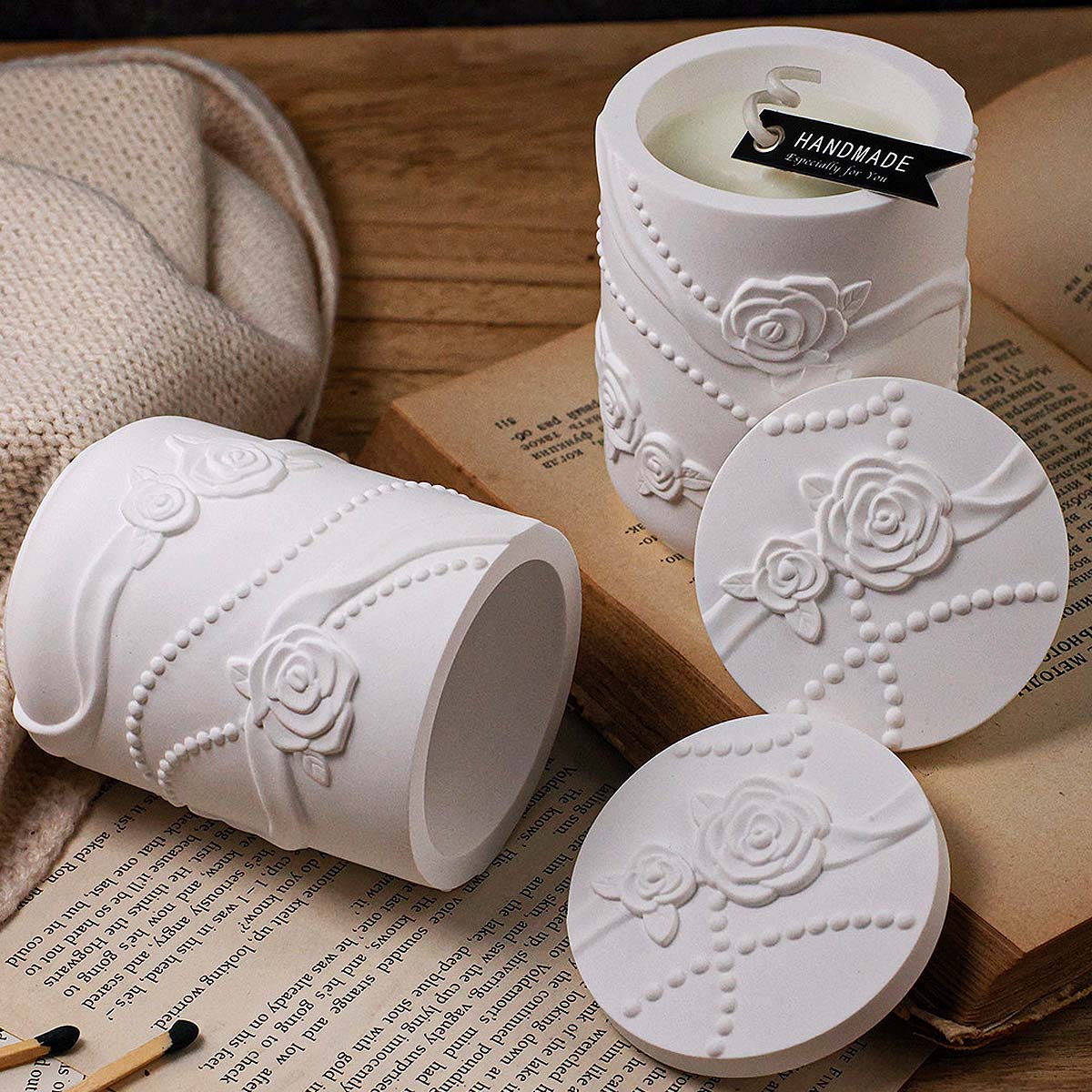 Candle Making Supplies Jars - Бетонная банка для свечей в форме