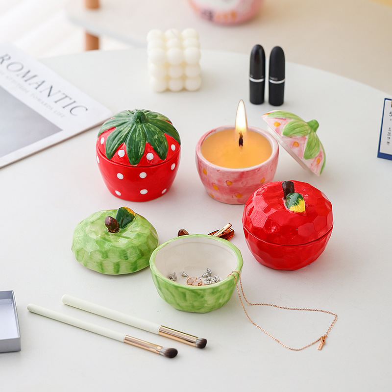 Candle Supplies Europe - Керамический милый подсвечник с имитацией фруктов,