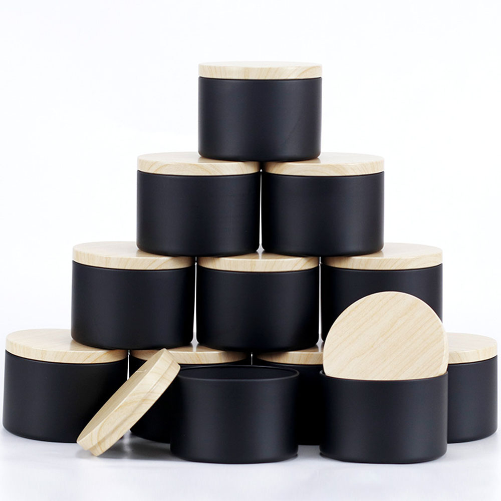 Candle Making Supplies Jars - 24 шт., 4 унции, черные банки