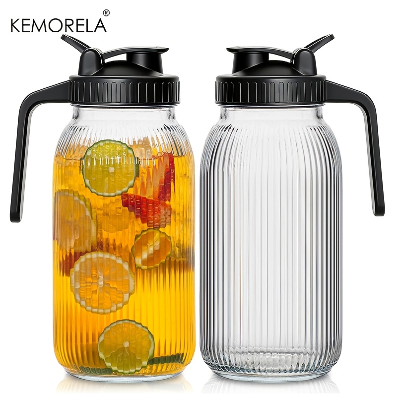Pour Spout Pitcher - Набор из 2 стеклянных кувшинов-банок большой
